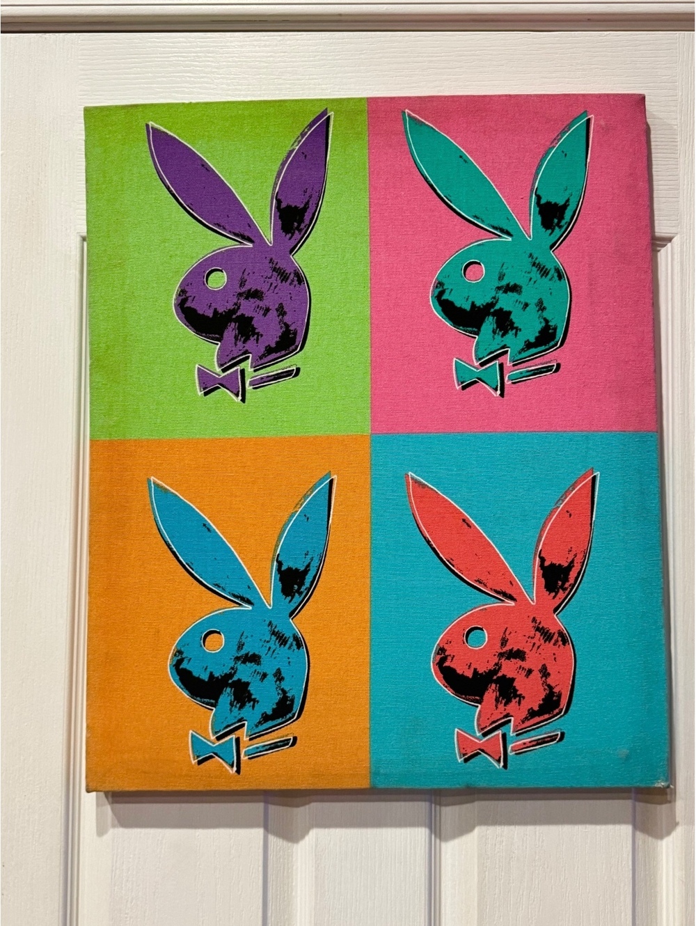 Repro of Andy Warhol 1999 Four Quadrant Playboy Colorblock Art